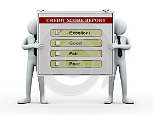 3d people and credit score report