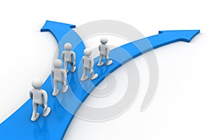 3d people make choice for partner