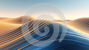 3d perspective geometric waves