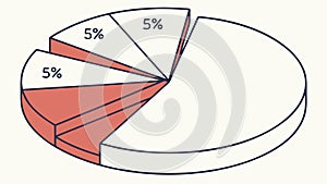 3D Pie Chart Data Visualization Vector Graphic, vector design Generative AI