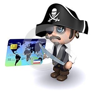 Tridimensionale pirata si applica credito carta 