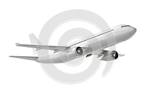 3d plane take off isolated on white background. 3d rendering