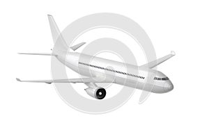 3d plane take off isolated on white background. 3d rendering