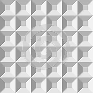 3D plastic comol pyramids. Seamless vector pattern background