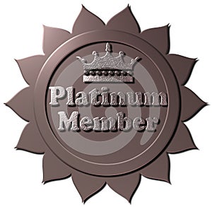 A 3D Platinum Member seal crown