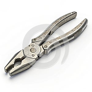 3D Plier Icon on White Background