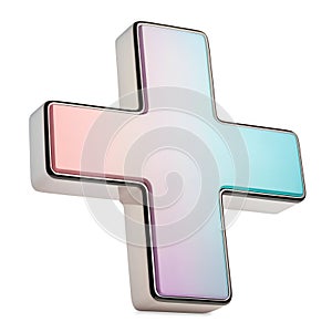 3D Plus Sign with Soft Gradient Effects Ã¢â¬' Modern Abstract Design