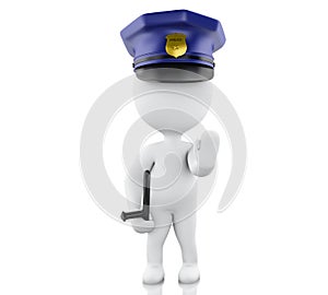 3d Policeman ordered to stop with hand.