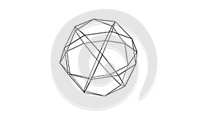 3D polygonal geometric wireframe object crystal 3d
