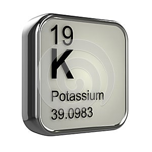 3d Potassium element photo