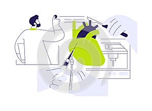 3D printed anatomical model isolated cartoon vector illustrations.