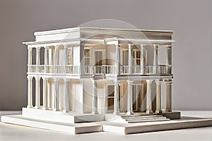 3D-printed architectural model close-up â studio macro study
