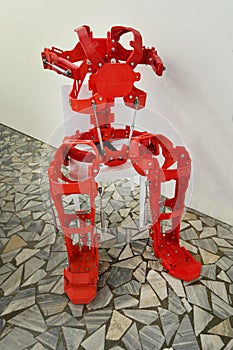 3D printed exoskeleton modular concept prototype on display