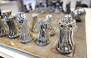 3d printed objects on display