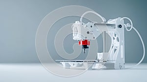 3d printer in action, creating a vibrant red object layer by glimpse into additive manufacturing