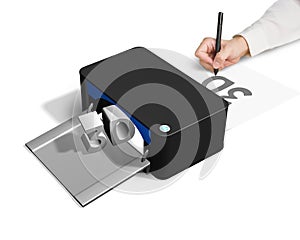 3D printer concept for hand 2D drawing