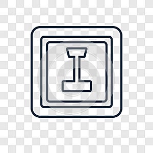 3d printer concept vector linear icon isolated on transparent ba