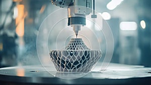 3D Printer Creating a Geometrically-Intricate Object