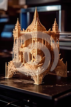 3d printer creating intricate object