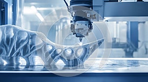 3D Printer Creating Intricate Object