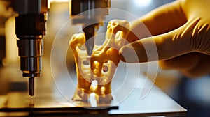 3D Printer Creating a Lattice Structure