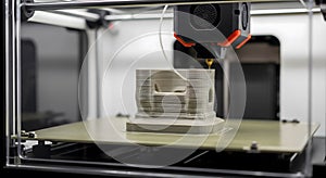 3D Printer Creating Object, Modern Technology in Action