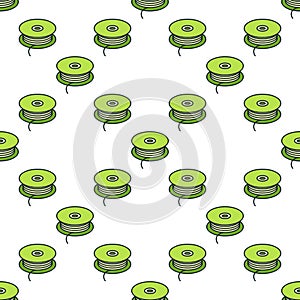 3D Printer Filament vector colored seamless pattern