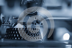 The 3D printer machine  print out the prototype model parts