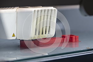 The 3D printer machine  print out the sample model prototype.