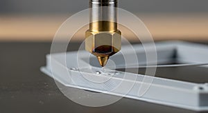 3D Printer Nozzle Creating Object Layer - Innovative Manufacturing