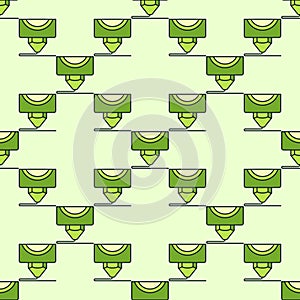 3D Printer Nozzle Printing vector colored seamless pattern