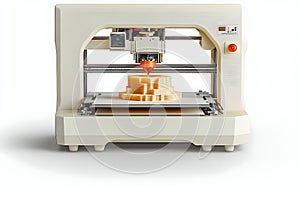 3 d printer in operation creating a prototype model with advanced technology