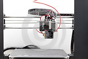 3d printer printing. Close up process. new printing technology