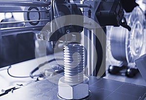 3D printer printing prototype molten plastic Process of creating prototype model