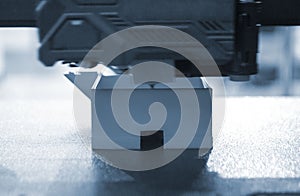 3D printer printing prototype molten plastic Process creating prototype model