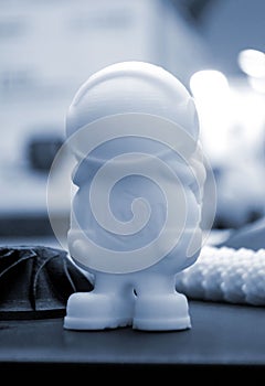 3D printer printing prototype molten plastic Process creating prototype model