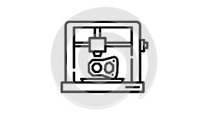 3D Printer Printing a Prototype Object in Modern Technology