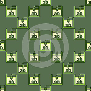 3D Printer vector Printing colored seamless pattern