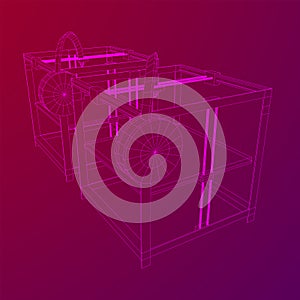 3D Printer Wireframe