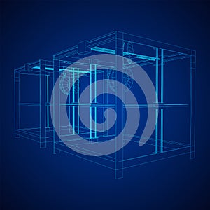 3D Printer Wireframe