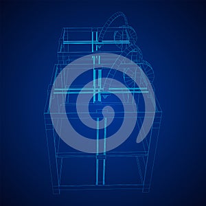 3D Printer Wireframe