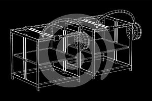 3D Printer Wireframe
