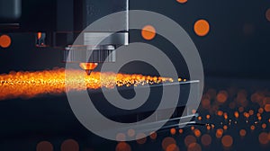 A 3D Printing Process Close up