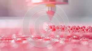 A 3D Printing Process Close up