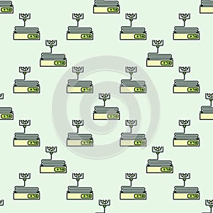 3D Printing Technology vector Printer colored seamless pattern