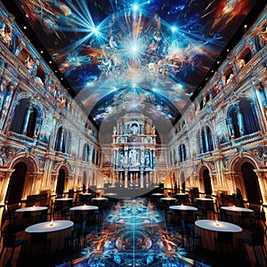 D projection mapping The entire venue is transformed into a d photo
