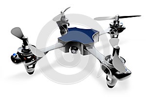3d quadro helicopter on a white background