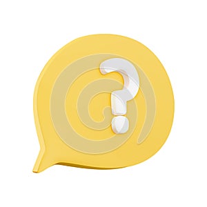 3d question mark icon sign or ask FAQ and QA answer solution information. Have a question, question answer sign or