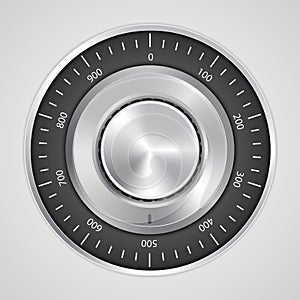 3d realistic combination safe lock.