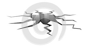 realistic earth crack. Cracked ground.